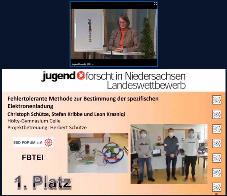 Read more about the article Höltyaner beeindrucken beim Jugend-forscht-Landeswettbewerb mit Sieg im Fachbereich Physik